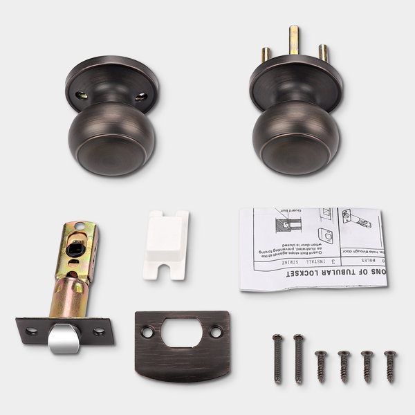 Probrico Passage Door Knob with Rosette Multipack Wayfair